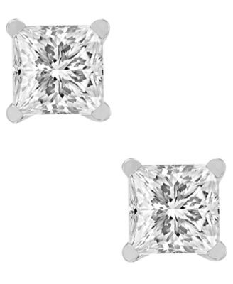 Diamond Princess Stud Earrings (1-1/2 ct. t.w.) in 14k White Gold