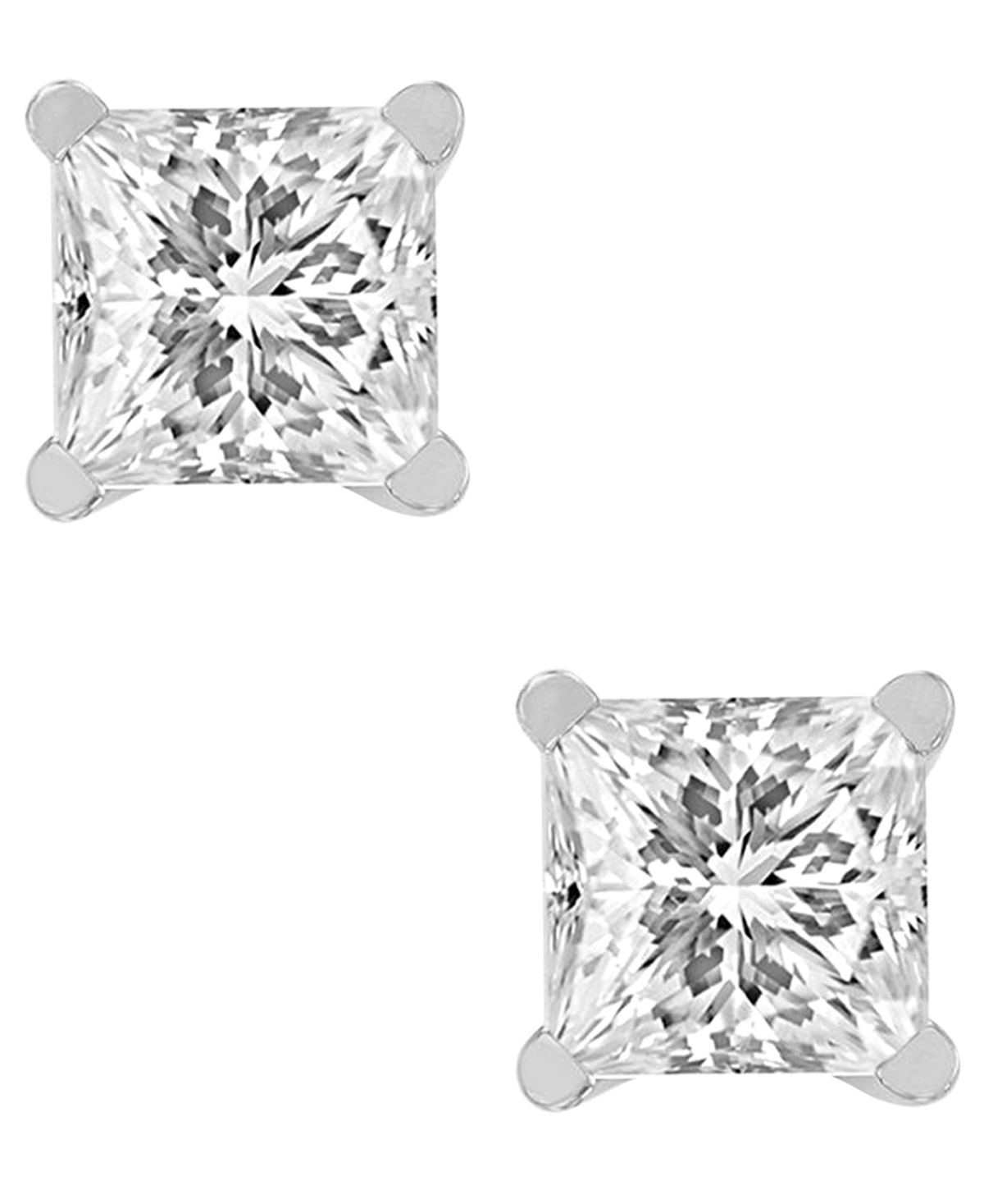 Macy's Diamond Stud Earrings (1-1/2 ct. t.w.) in 14K White Gold