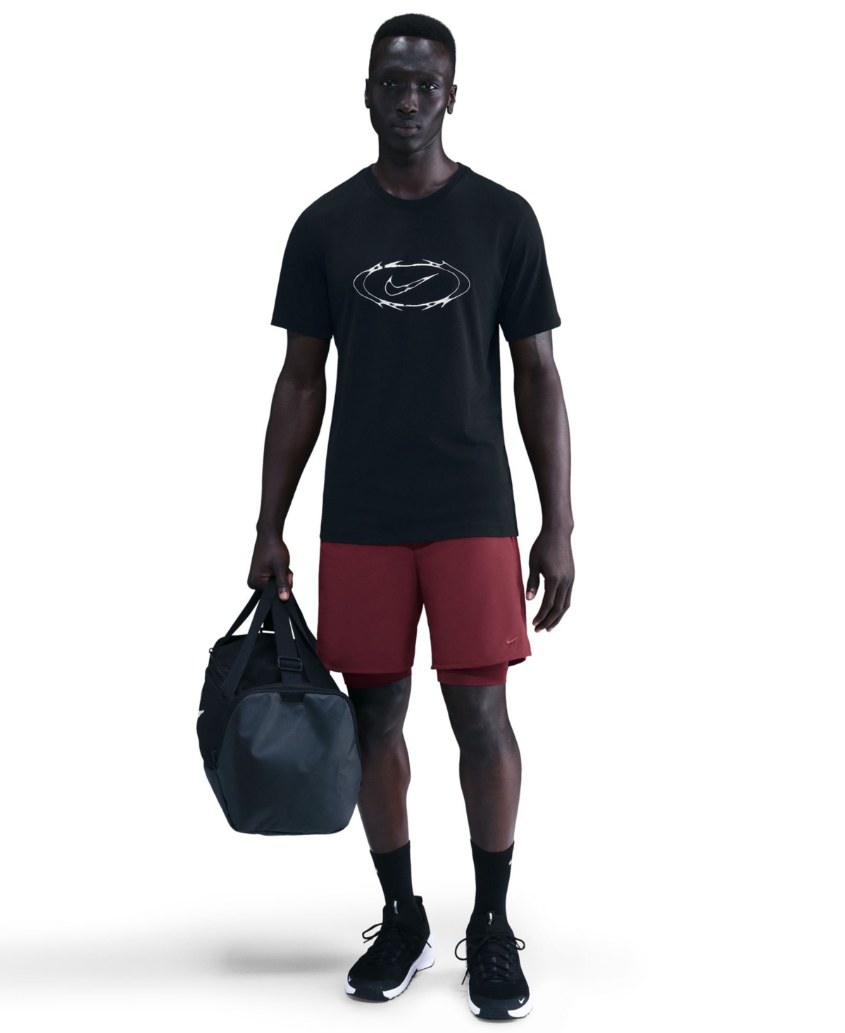 Nike Men's Modern Fitness Classic Crewneck T-shirt In Black