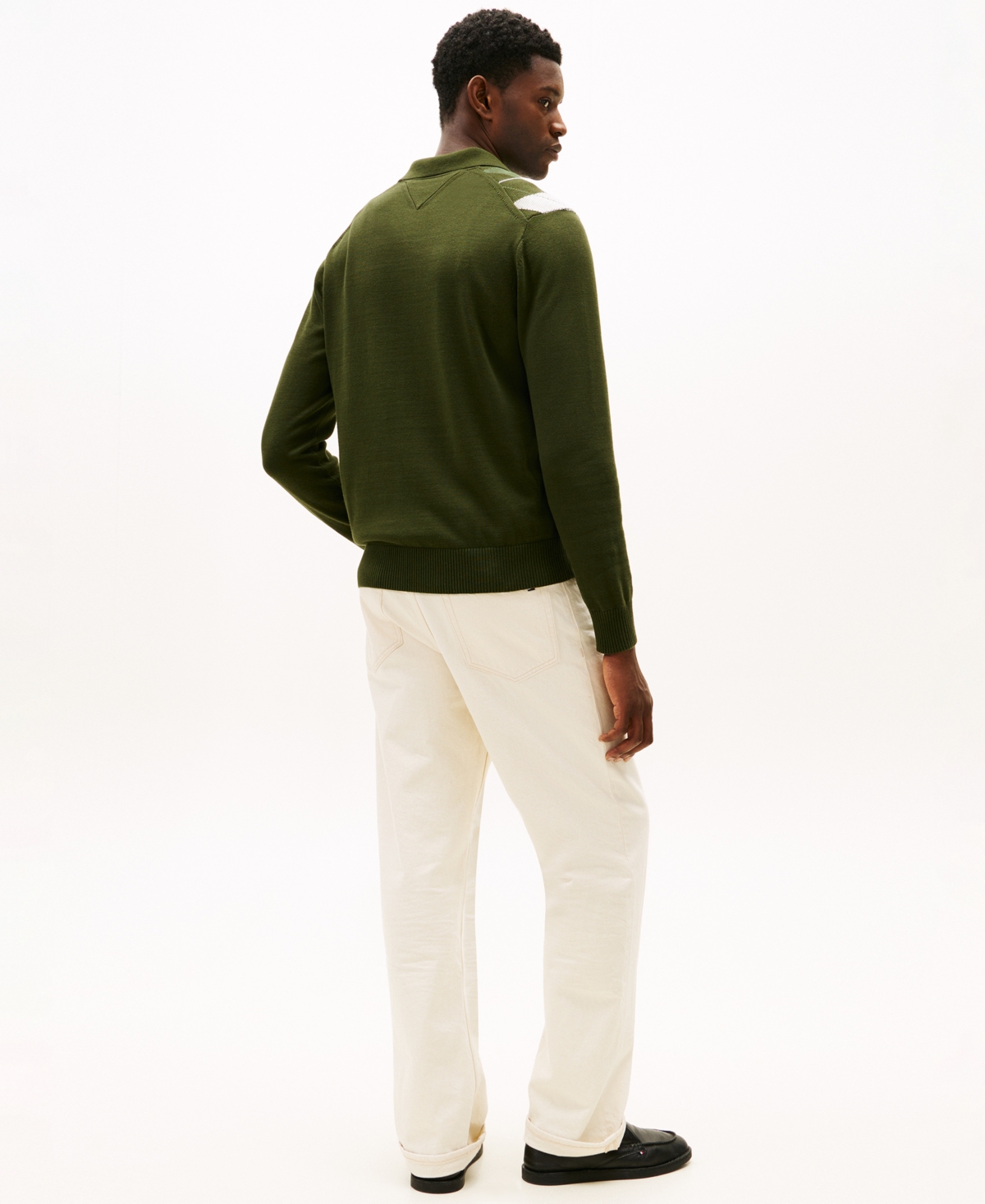 Tommy Hilfiger Men's Long-Sleeve Argyle Rugby Sweater