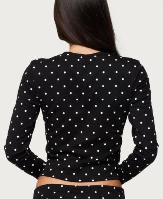 Women's Daliya Polka Dot Long Sleeve Top