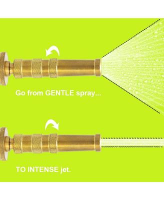 Solid Brass Heavy Duty Adjustable Twist Hose Nozzle Jet Sweeper