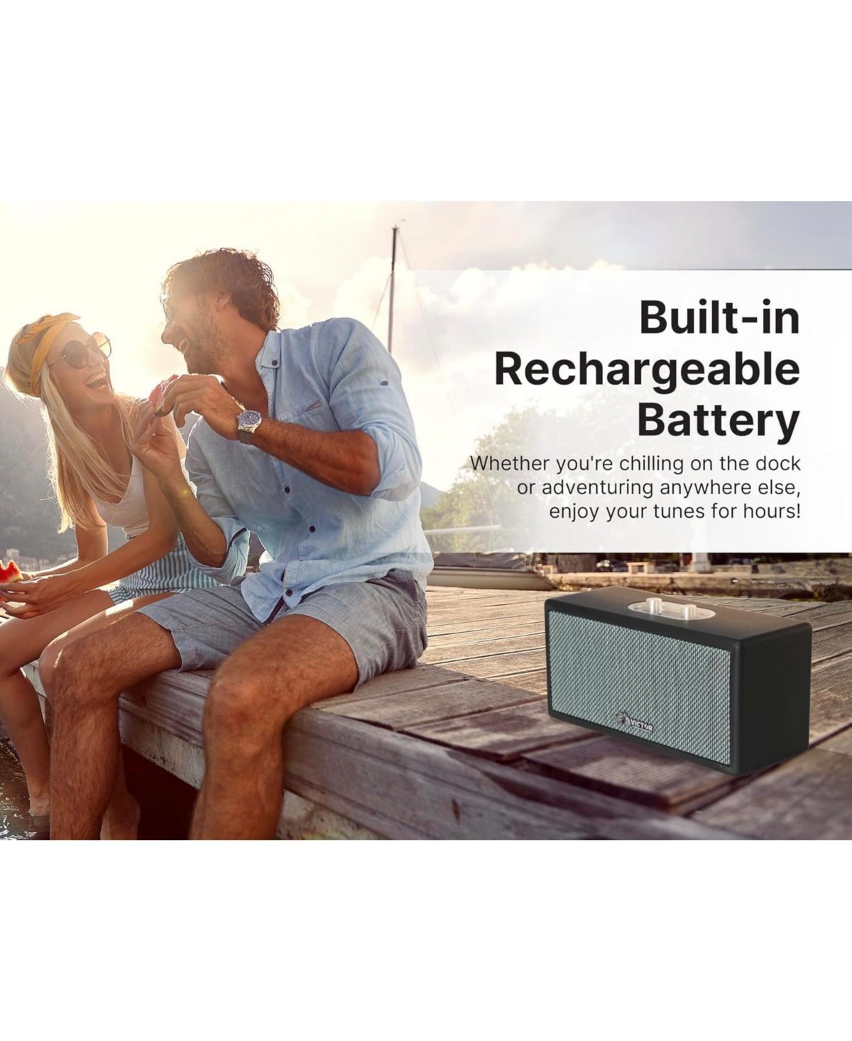 Victor Vas-3003 Portable Bluetooth Speaker with Radio and Usb Reader