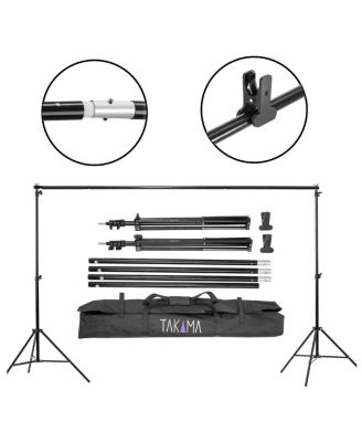 Photo Basics 9' x 10' Green Screen Cotton Background - Bundle With Flashpoint 10' Background Support System
