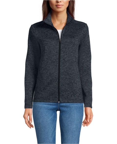 Женские свитеры Lands' End Women's Sweater Fleece Zip Front Jacket