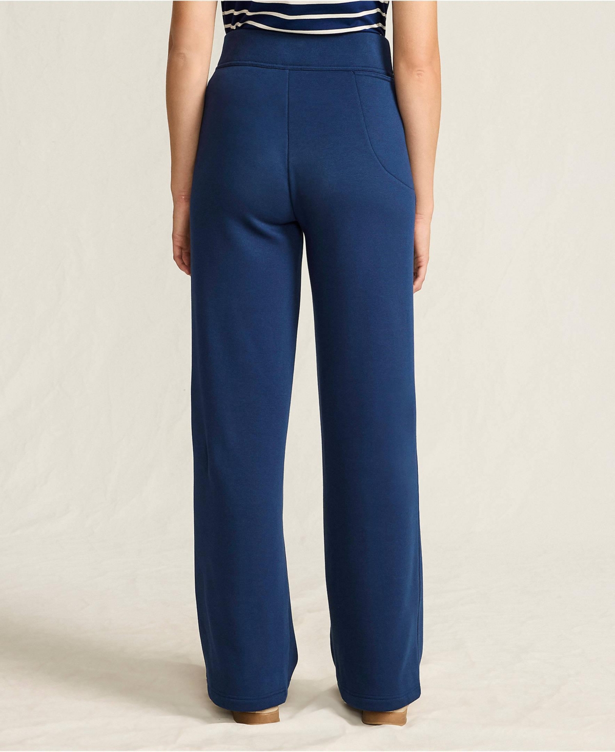 Lands' End Women's Petite Serious Sweats High Rise Fleece Lined Straight Leg Pants