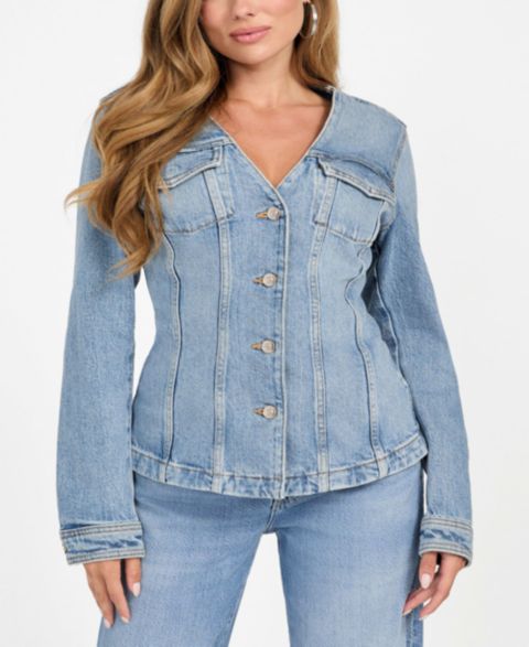 Женский пиджак GUESS Camille Denim Blazer, цвет: Refresh