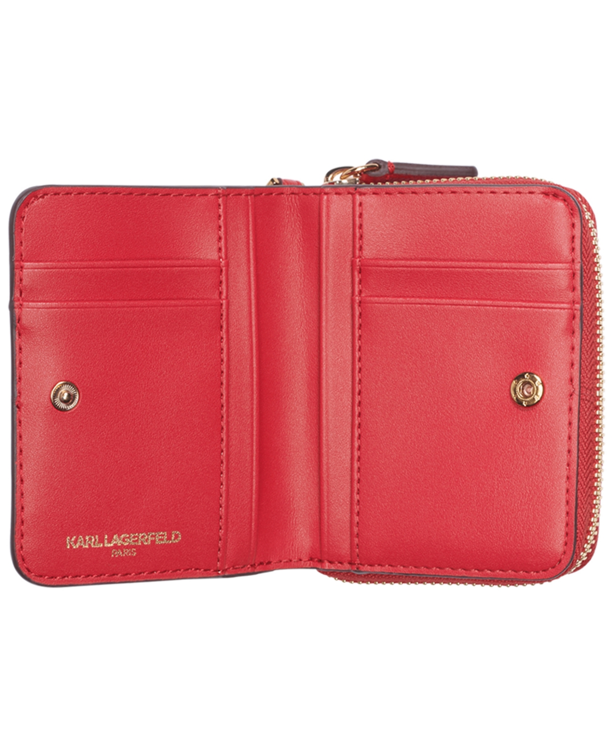 Karl Lagerfeld Boxed Zip Around Wallet In Red