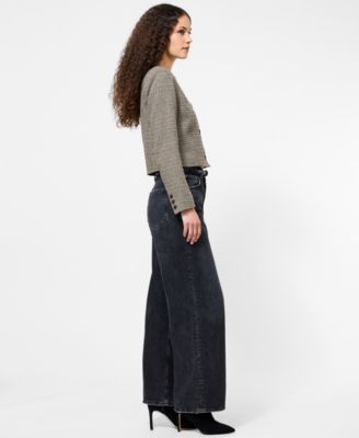 Women's Houndstooth Long Sleeve Jacket