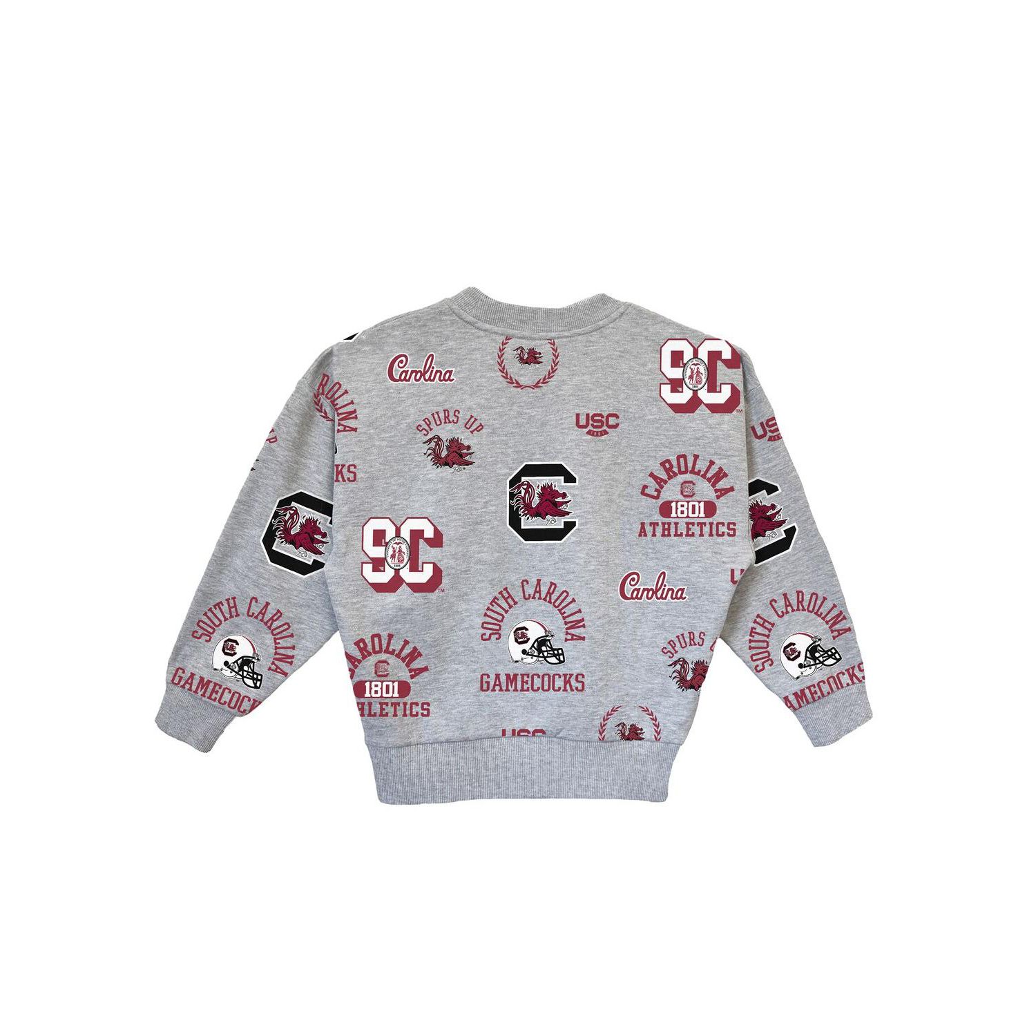 Big Girls Gray South Carolina Gamecocks Always on Repeat Pullover Sweatshirt