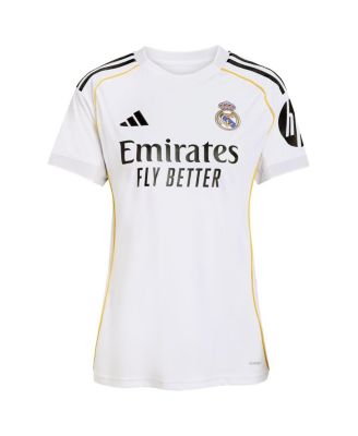 Women's Kylian Mbapp&eacute; White Real Madrid 2025/26 Home Replica Player Jersey