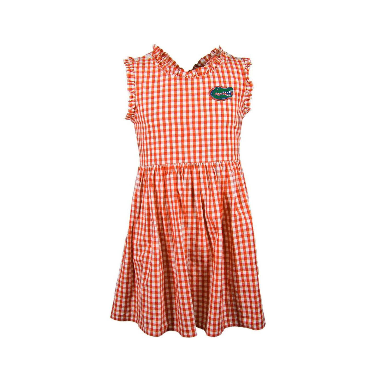 Платье Garb Orange Florida Gators Sleeveless Alora Gingham для девочек-малышей — фото 1