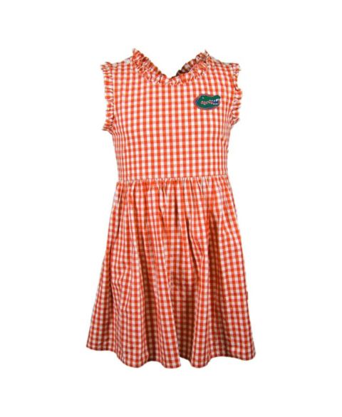 Платье Garb Orange Florida Gators Sleeveless Alora Gingham для девочек-малышей