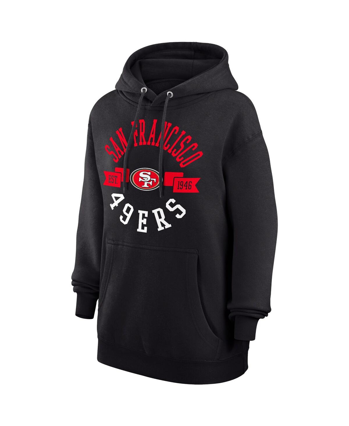 G-iii 4Her by Carl Banks Women's Black San Francisco 49ers City Graphic Team Fleece Pullover Hoodie