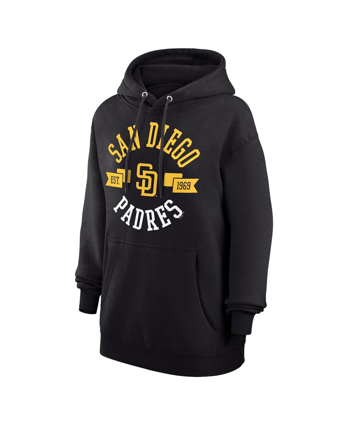 G-iii 4her By Carl Banks Women's Black San Diego Padres City Graphic Pullover Hoodie In Black