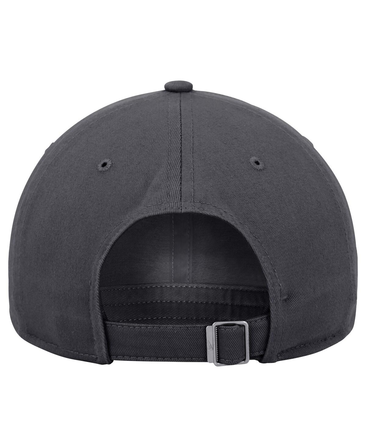 Nike Men's Anthracite Air Force Falcons Colorado Militia Patch Club Adjustable Hat In Black