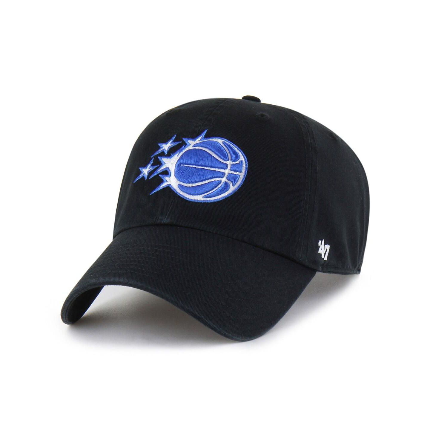 Мужская кепка '47 Brand Black Orlando Magic Core Logo Clean Up Adjustable Hat — фото 1