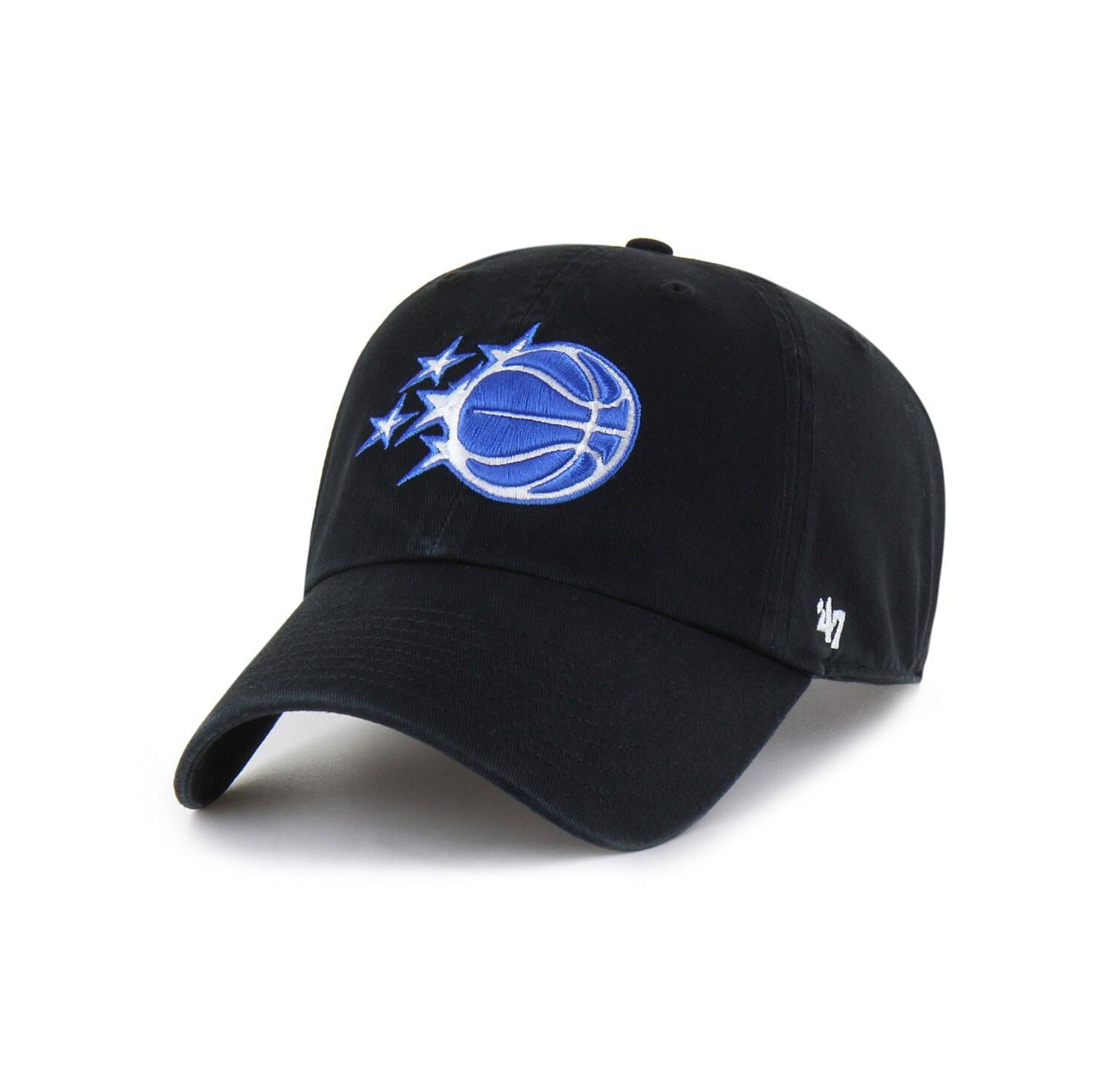 Men's Black Orlando Magic Core Logo Clean Up Adjustable Hat