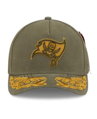 x Alpha Industries Men's Olive Tampa Bay Buccaneers A-Frame 9FORTY Adjustable Hat