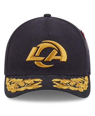 x Alpha Industries Men's Black Los Angeles Rams A-Frame 9FORTY Adjustable Hat