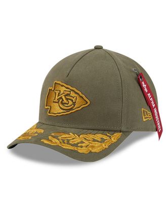 New Era - Men's x Alpha Industries Olive Kansas City Chiefs A-Frame 9FORTY Adjustable Hat