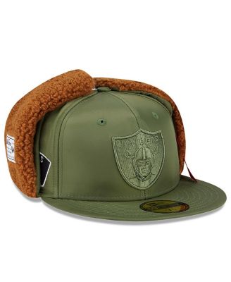 New Era - Men's x Alpha Industries Olive Las Vegas Raiders Dog Ears 59FIFTY Fitted Hat