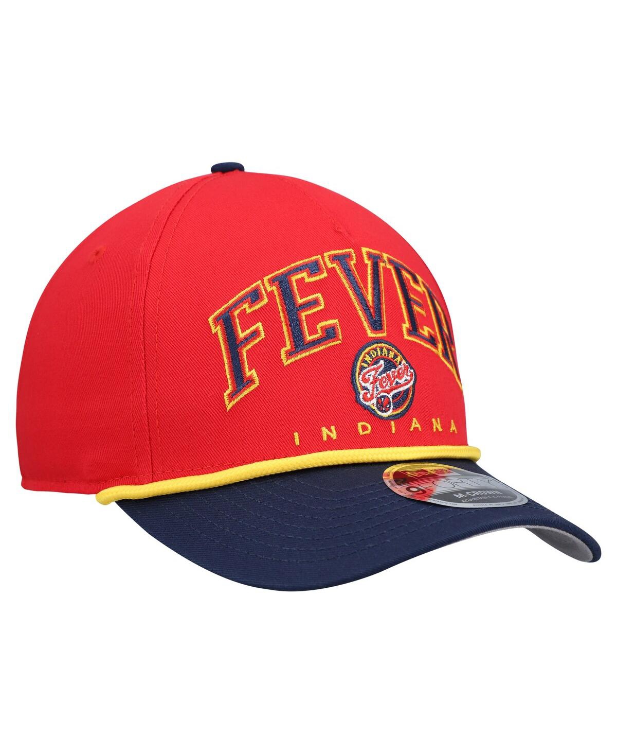 New Era Men's Red Indiana Fever Bold Arch Coolera 9forty A-frame M-crown Adjustable Hat In Red