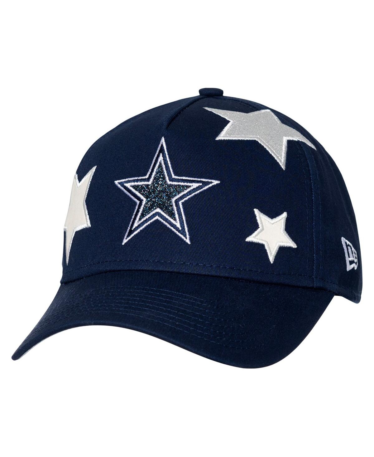 New Era Women's Navy Dallas Cowboys Stardom A-frame 9forty Adjustable Hat In Black