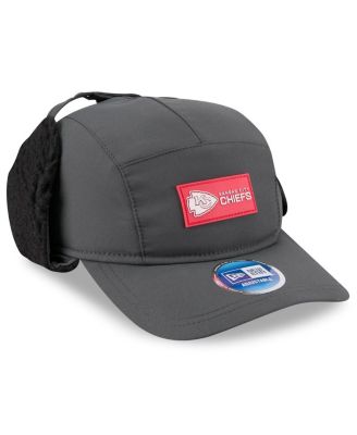 Men's Charcoal Kansas City Chiefs 2025 Sideline Cold Weather Runner Dog Ear Adjustable Hat