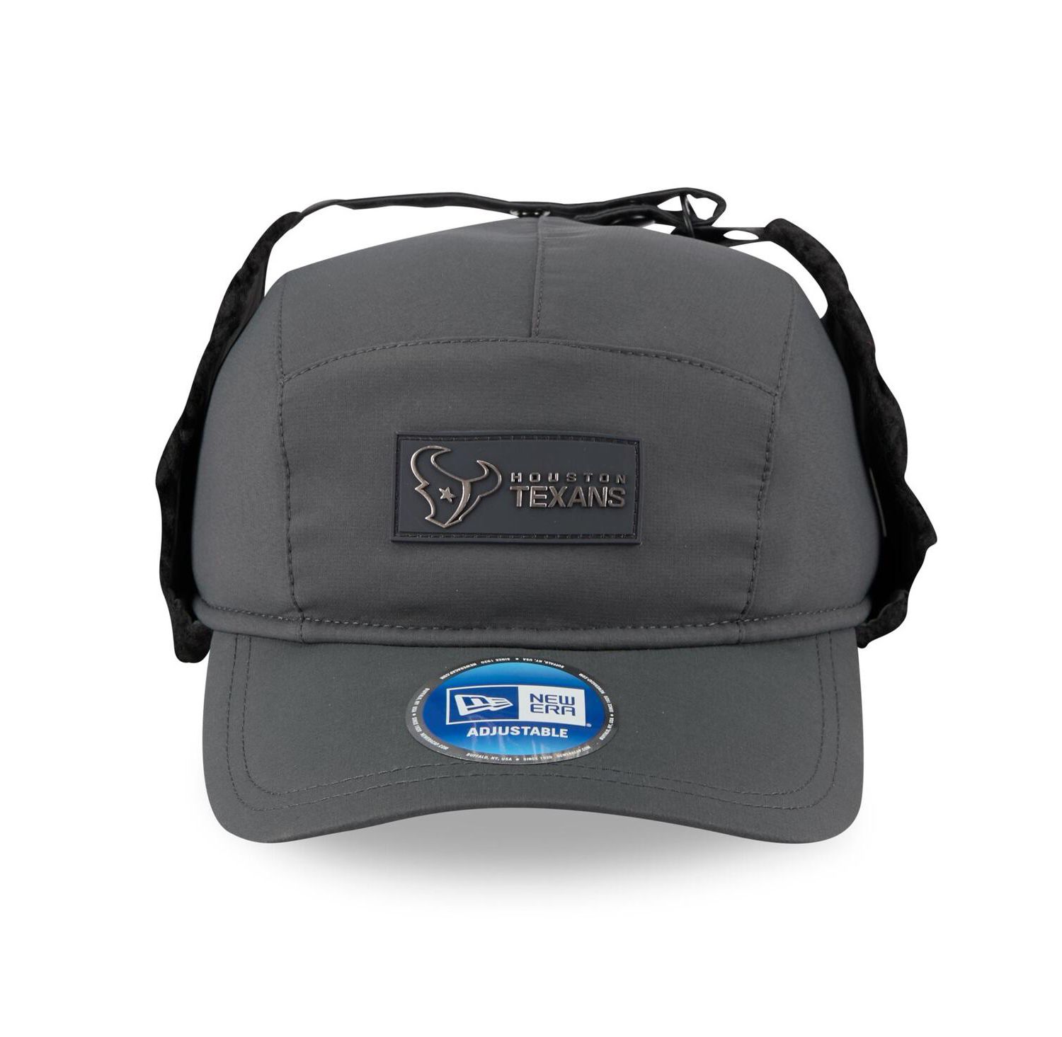 Men's Charcoal Houston Texans 2025 Sideline Cold Weather Runner Dog Ear Adjustable Hat