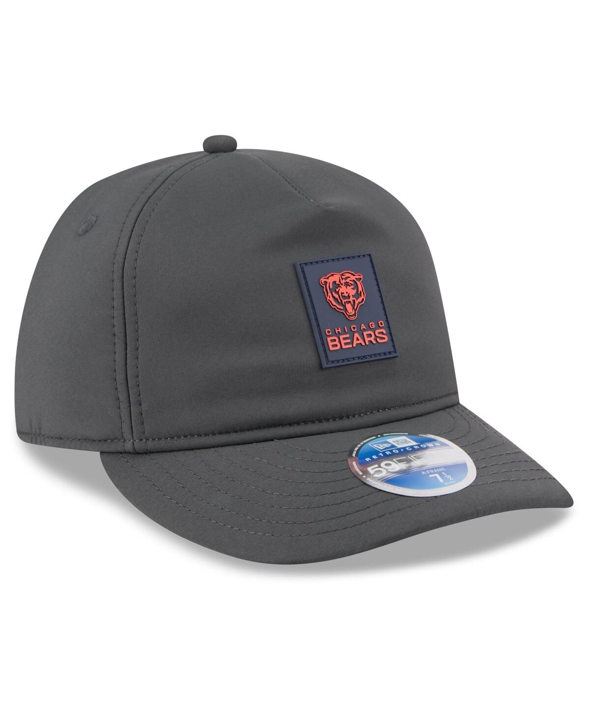 New Era Men's Charcoal Chicago Bears 2025 Sideline Cold Weather Retro Crown 59FIFTY Fitted Hat