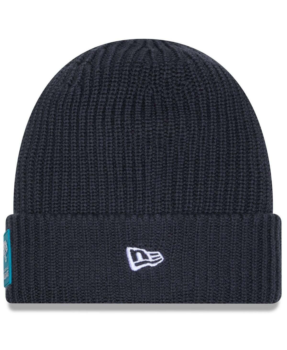 New Era Men's Charcoal Jacksonville Jaguars 2025 Sideline Cold Weather Cuffed Knit Hat