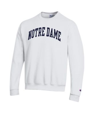 Men's White Notre Dame Fighting Irish Basic Arch Fleece Pullover Sweatshirt