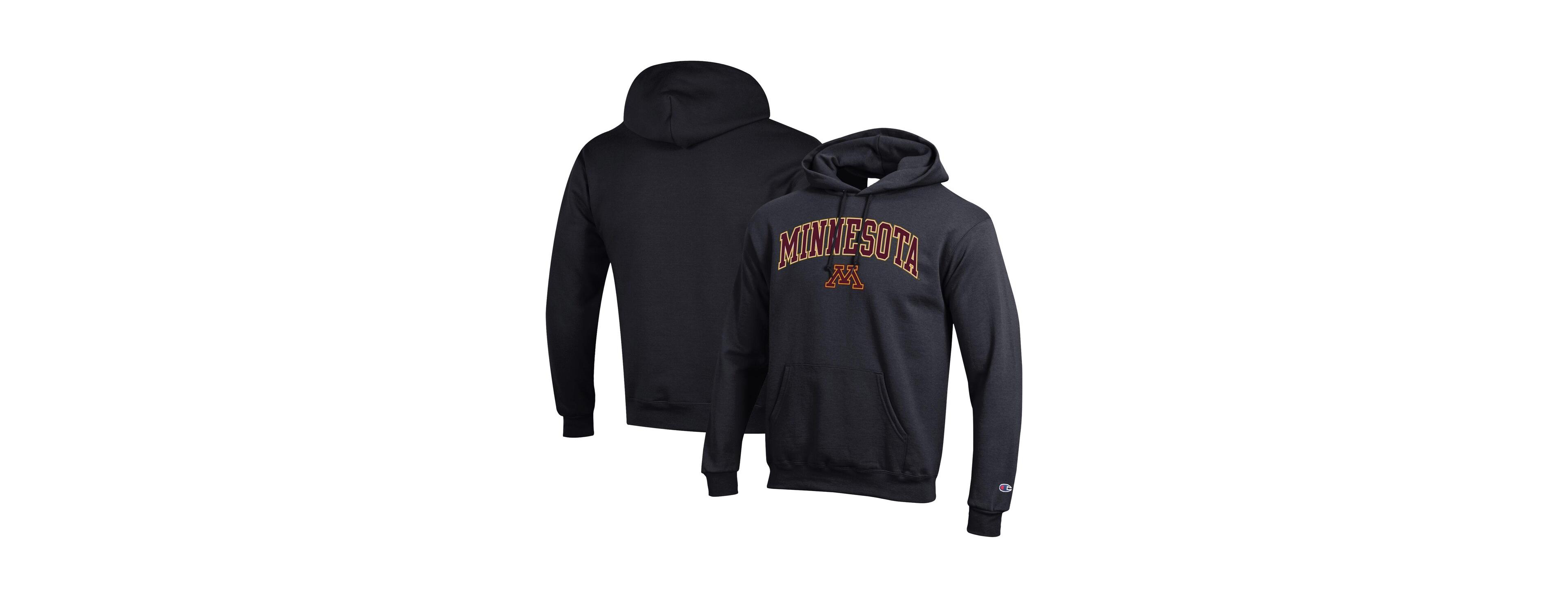 Champion Men's Maroon Minnesota Golden Gophers Arched Logo Fleece Pullover Hoodie Sweatshirt
