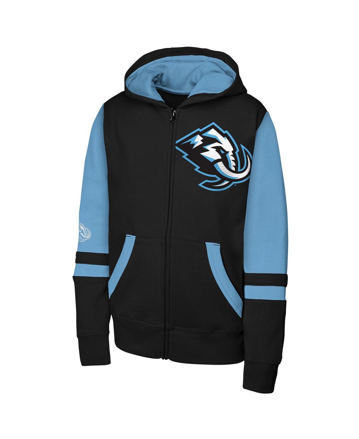 Outerstuff Big Boys And Girls Black Utah Mammoth Face Off Full-zip Hoodie In Black