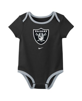 Baby Boys and Girls 3-Piece Las Vegas Raiders Bodysuit Set