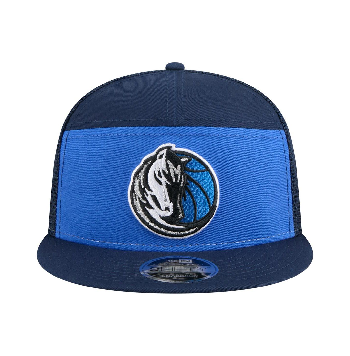 Мужская кепка New Era Blue/Navy Dallas Mavericks Outdoor Split Panel 9FIFTY Snapback Hat — фото 4