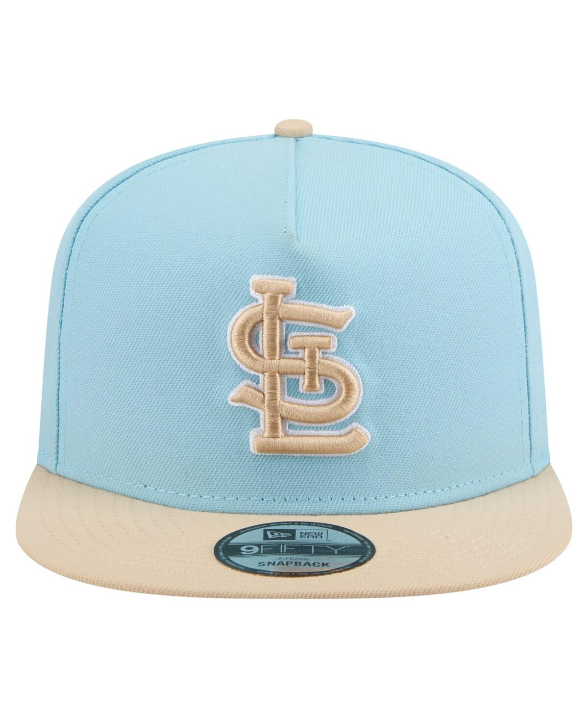 New Era Men's Light Blue/light Beige St. Louis Cardinals Color Pack A-frame 9fifty Snapback Hat In Blue