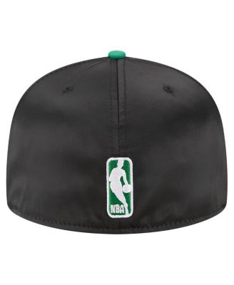 Men's Black/Kelly Green Boston Celtics Satin Two-Tone 59FIFTY Fitted Hat