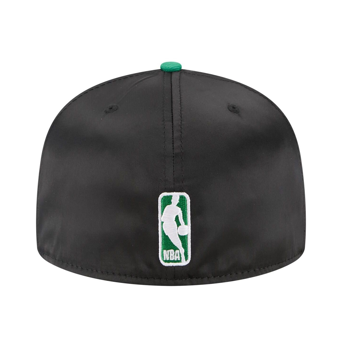 Мужская кепка New Era Black/Kelly Green Boston Celtics Satin Two-Tone 59FIFTY Fitted Hat — фото 2