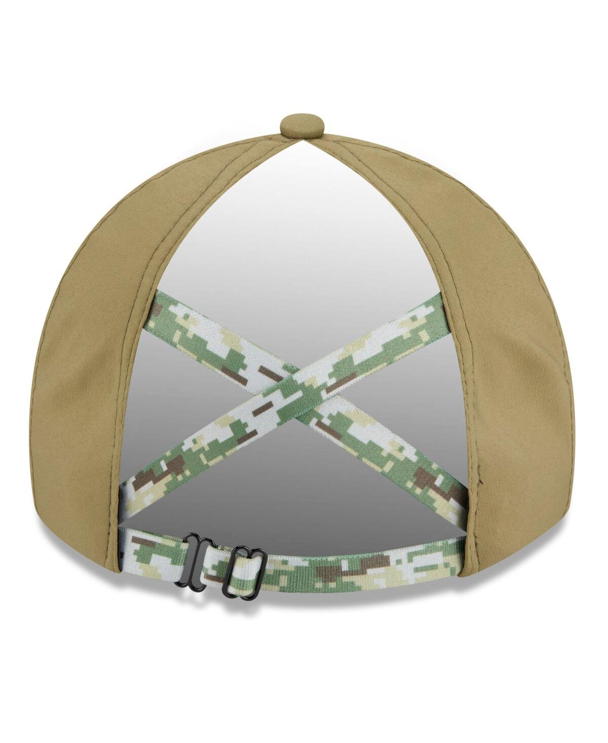 New Era Women's Green Minnesota Vikings 2025 Salute To Service Pony Tail Adjustable Hat In Brown