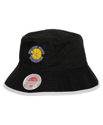 Mitchell & Ness - Men's Black/Blue Golden State Warriors Flip It Reversible Bucket Hat