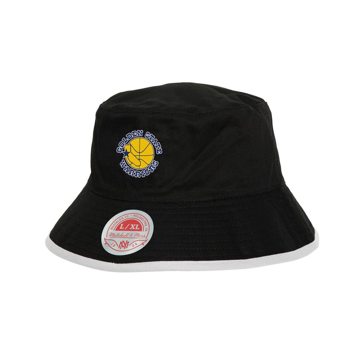 Men's Black/Blue Golden State Warriors Flip It Reversible Bucket Hat