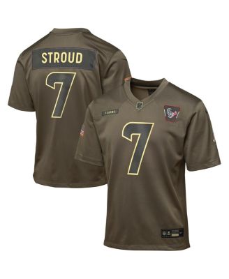 Nike - Big Boys and Girls C.J. Stroud Olive Houston Texans 2025 Salute to Service Game Jersey