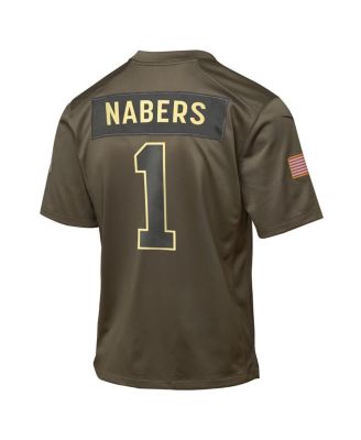 Big Boys and Girls Malik Nabers Olive New York Giants 2025 Salute to Service Game Jersey