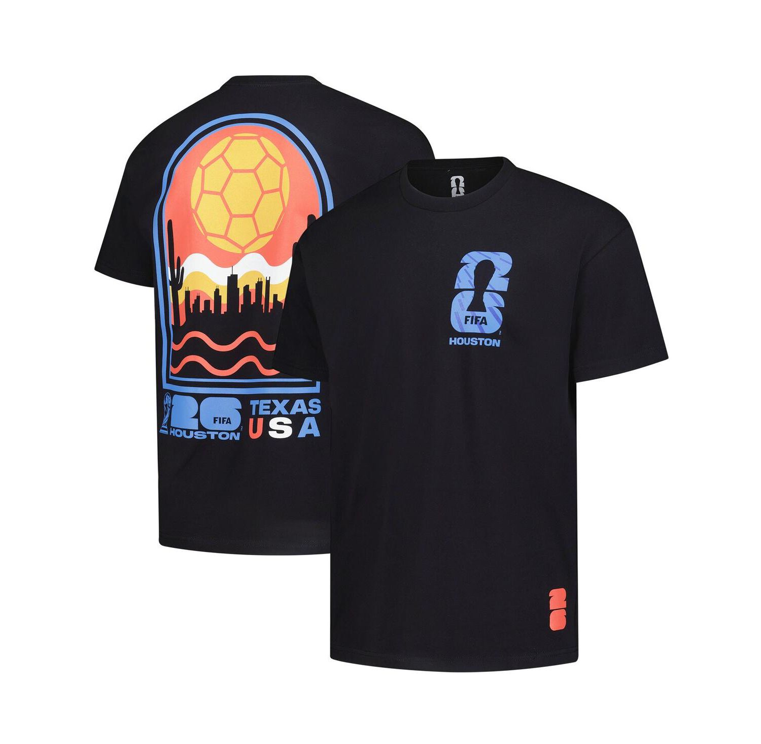 Men's Black 2026 FIFA World Cup Houston Host City Local Oversized T-Shirt