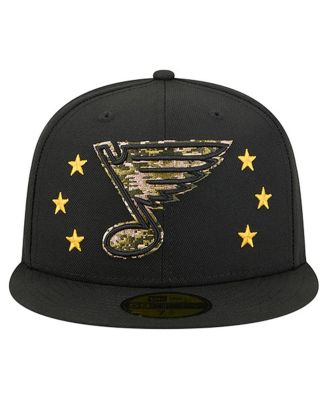 Men's Black St. Louis Blues Military Appreciation Digital Camo Stars 59FIFTY Fitted Hat