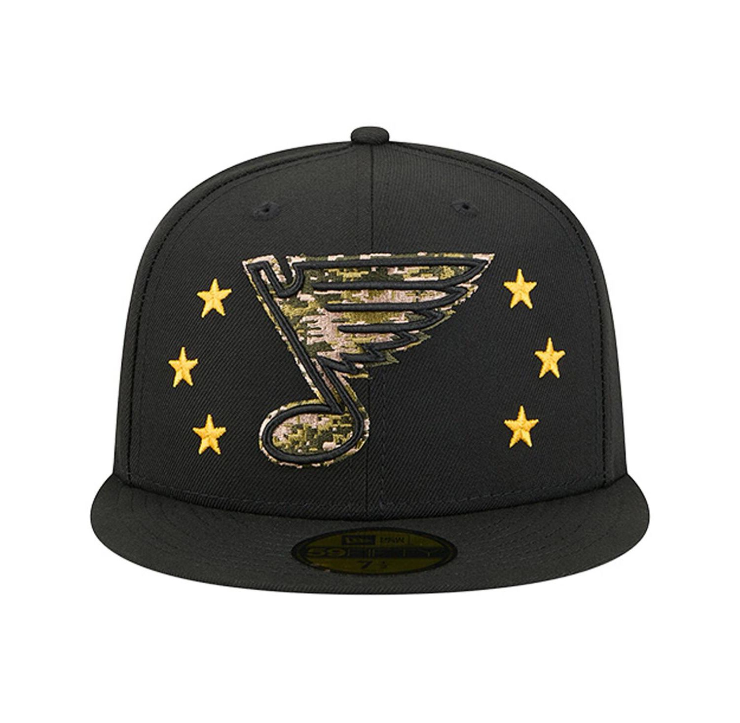 Men's Black St. Louis Blues Military Appreciation Digital Camo Stars 59FIFTY Fitted Hat