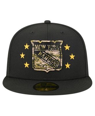 Men's Black New York Rangers Military Appreciation Digital Camo Stars 59FIFTY Fitted Hat