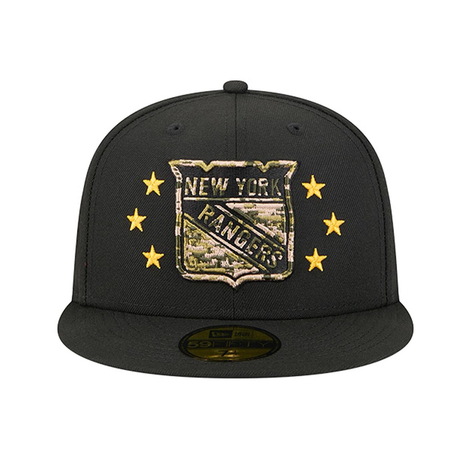 Men's Black New York Rangers Military Appreciation Digital Camo Stars 59FIFTY Fitted Hat